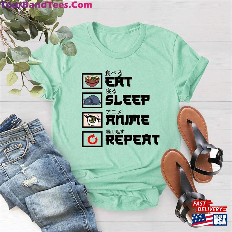 Eat Sleep Anime Repeat Shirt Japanese Gift For Fan Sweatshirt T-Shirt 29Uf147096 – Utopia Fashion