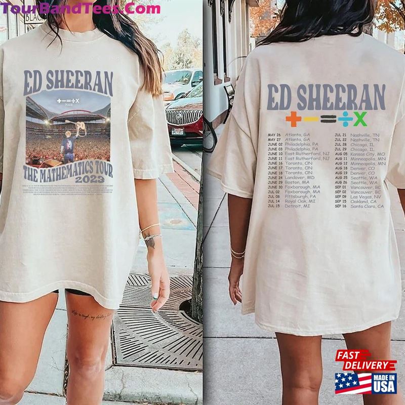 Ed Sheeran The Mathematics Tour Shirt Concert Tee Unisex Hoodie 29Uf152320 – Utopia Fashion