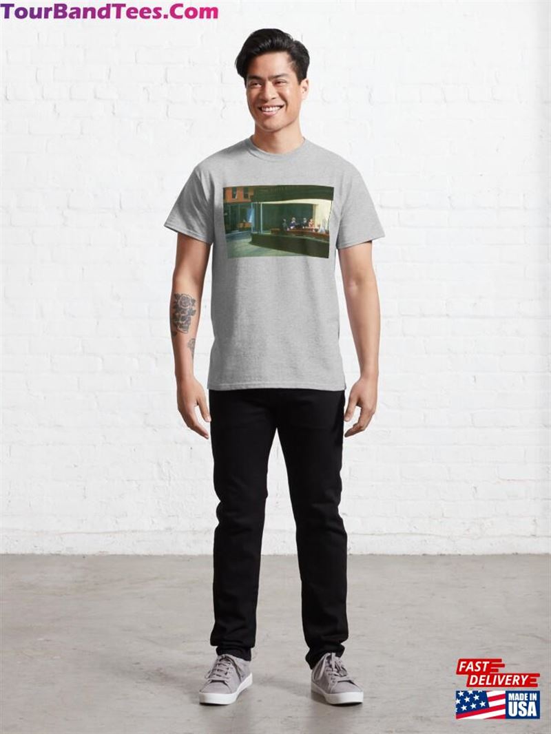 Edward Hopper Nighthawks Featuring Jessica Fletcher Classic T-Shirt Sweatshirt Hoodie 29Uf164532 – Utopia Fashion