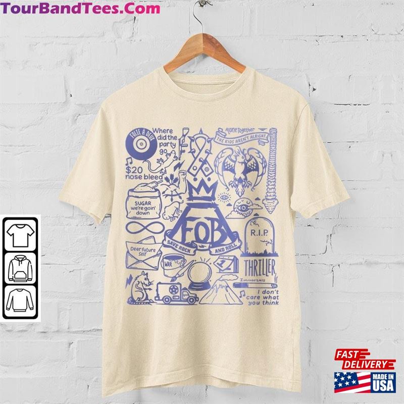 Fall Out Boy Doodle Art Shirt Vintage Lyric Merch Tee Sweatshirt Hoodie T-Shirt 29Uf163784 – Utopia Fashion