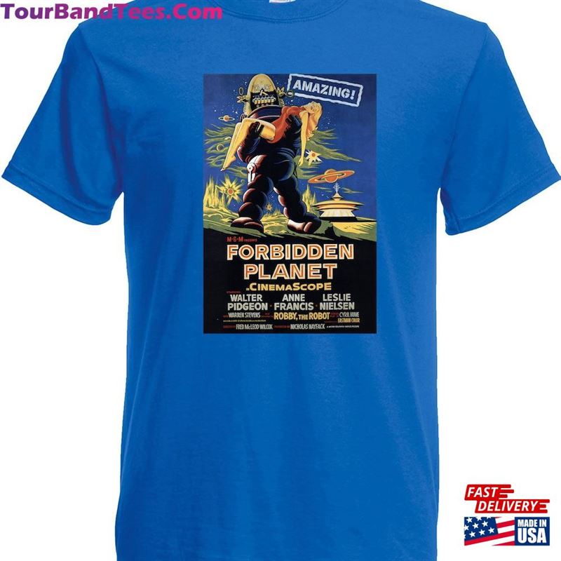 Forbidden Planet Vintage Sci Fi Movie Poster T-Shirt Unisex Classic 29Uf164118 – Utopia Fashion