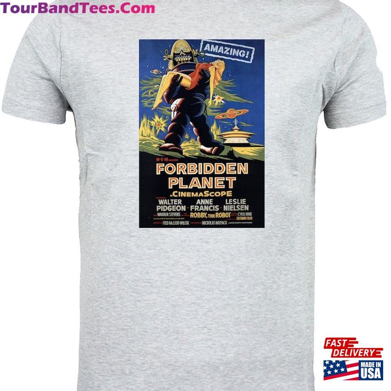 Forbidden Planet Vintage Sci Fi Movie Poster T-Shirt Unisex Classic 29Uf164118 – Utopia Fashion