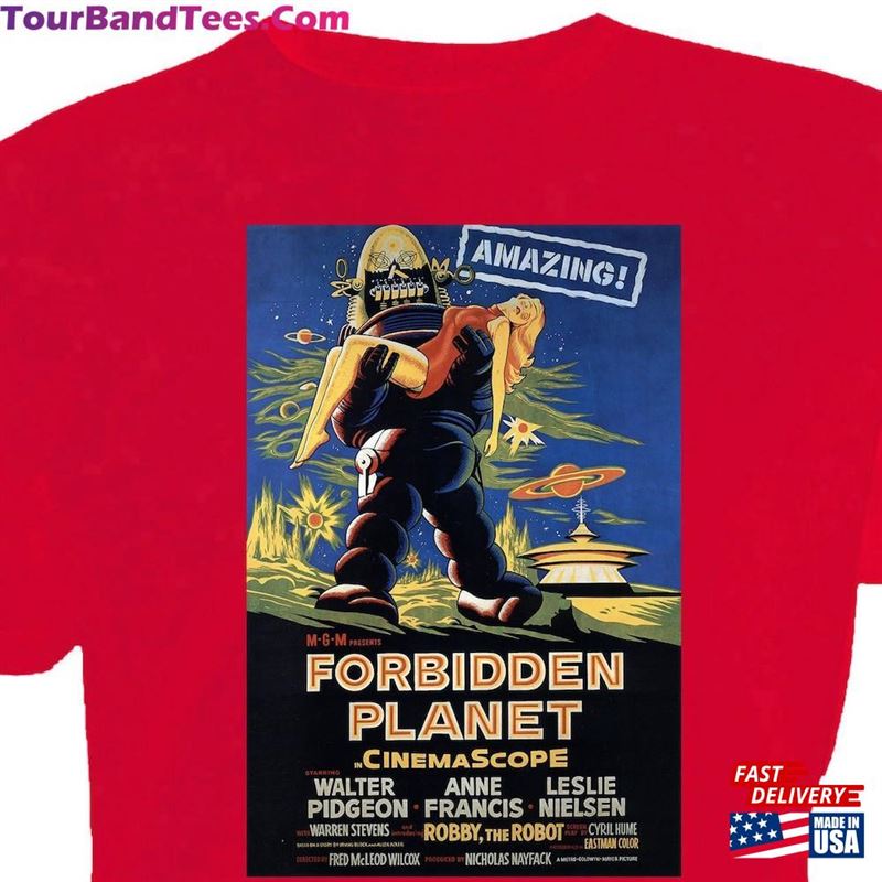 Forbidden Planet Vintage Sci Fi Movie Poster T-Shirt Unisex Classic 29Uf164118 – Utopia Fashion