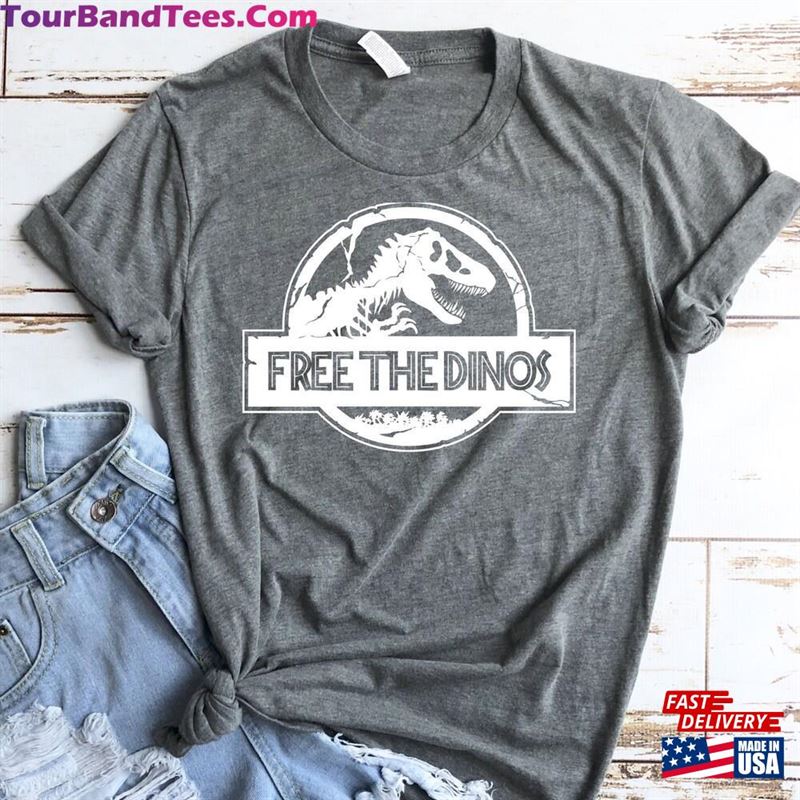 Free The Dinos Bella Canvas Jurassic Inspired Shirt Universal Vacation Classic Unisex 29Uf147585 – Utopia Fashion