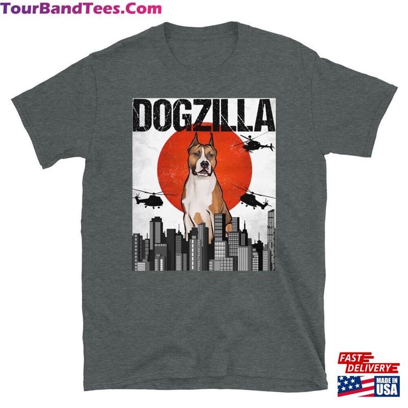 Funny American Staffordshire Terrier Dogzilla Vintage Japanese Dog Godzilla Gift Classic Hoodie 29Uf164292 – Utopia Fashion