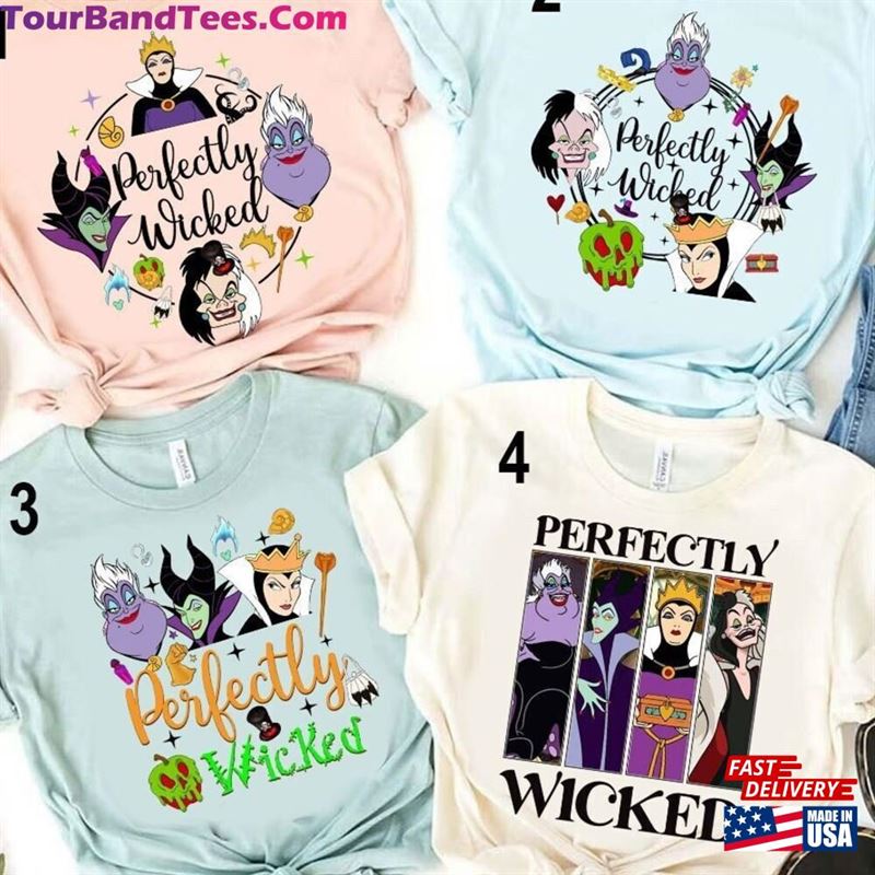 Funny Disney Villains Perfectly Wicked Shirt Halloween Evil Friends Witch T-Shirt Hoodie 29Uf142108 – Utopia Fashion