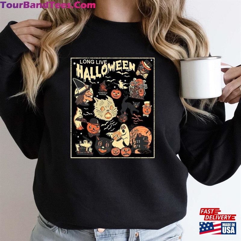 Funny Halloween Sweatshirt Long Live Hoodie Black Cat Shirt Unisex 29Uf157038 – Utopia Fashion