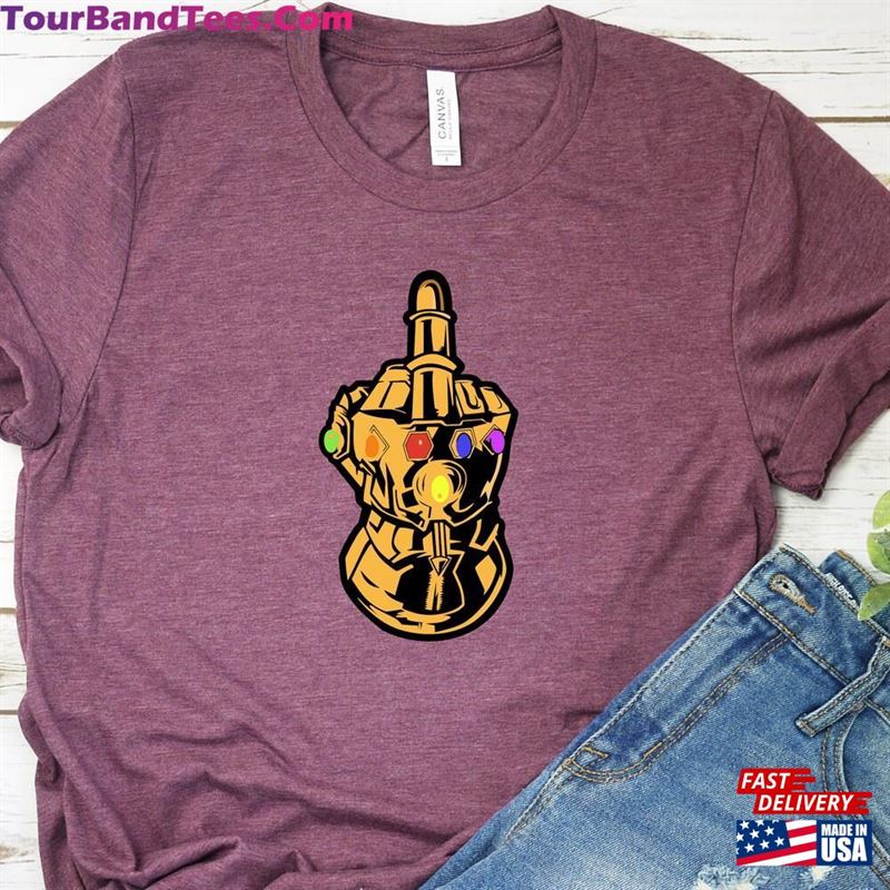 Funny Marvel Middle Finger Shirt Disney Trip Thanos T-Shirt Unisex 29Uf147086 – Utopia Fashion