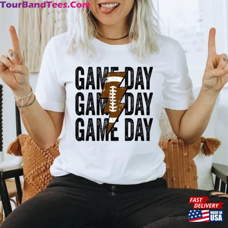 Gameday Leopard Lightning Bolt Football Shirt For Women Fall Classic Unisex 29Uf142343 – Utopia Fashion