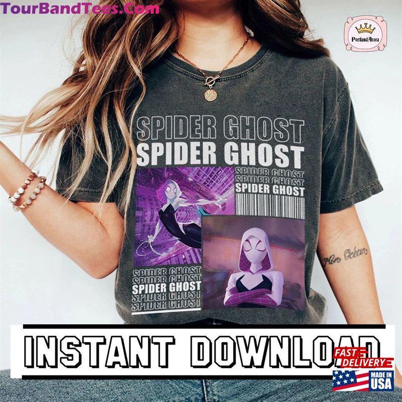 Ghost Spider Retro Shirt Design Png T-Shirt Sweatshirt 29Uf147272 – Utopia Fashion