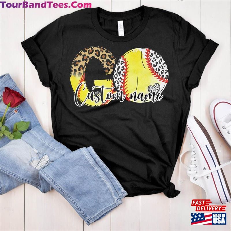 Go Custom Leopard Softball Shirt Personalized Tee Team Name Shirts T-Shirt Sweatshirt 29Uf147540 – Utopia Fashion