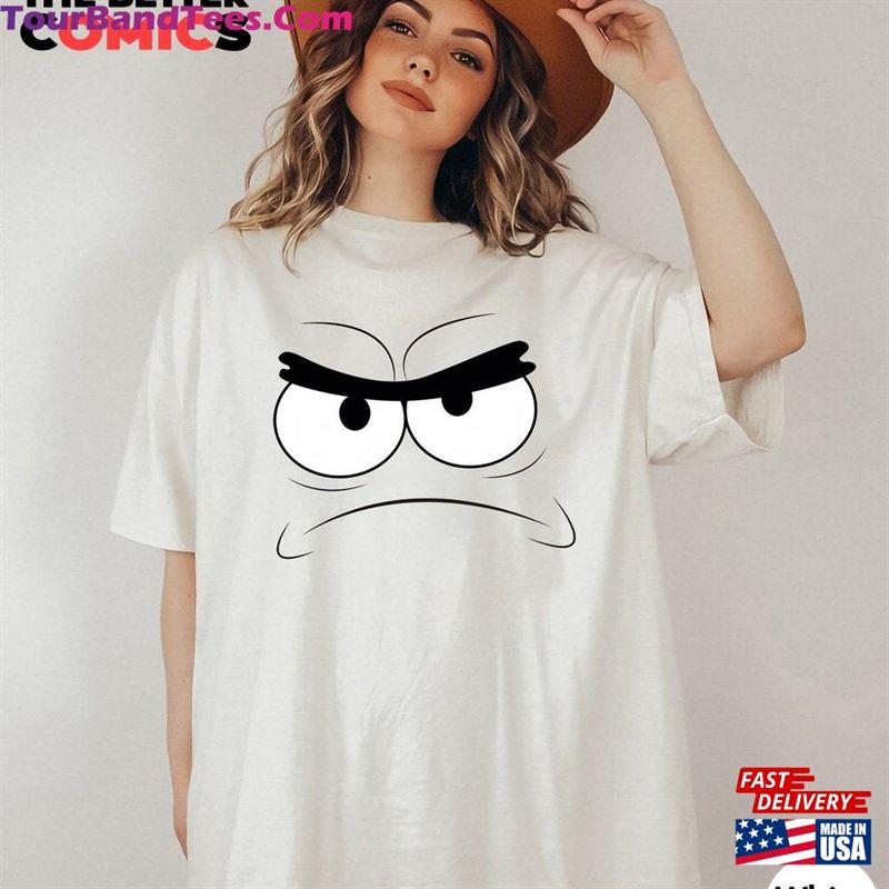 Grumpy T-Shirt Annoyed Tee Graphic Gift Hoodie Angry Face Kids School College Sweatshirt Women Men Gifts 29Uf157473 – Utopia Fashion