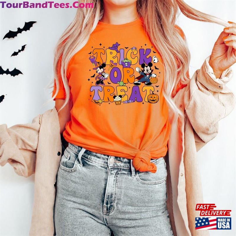 Halloween Disney Trick Or Treat Shirt Mickey Funny Disneyland Classic Sweatshirt 29Uf147506 – Utopia Fashion