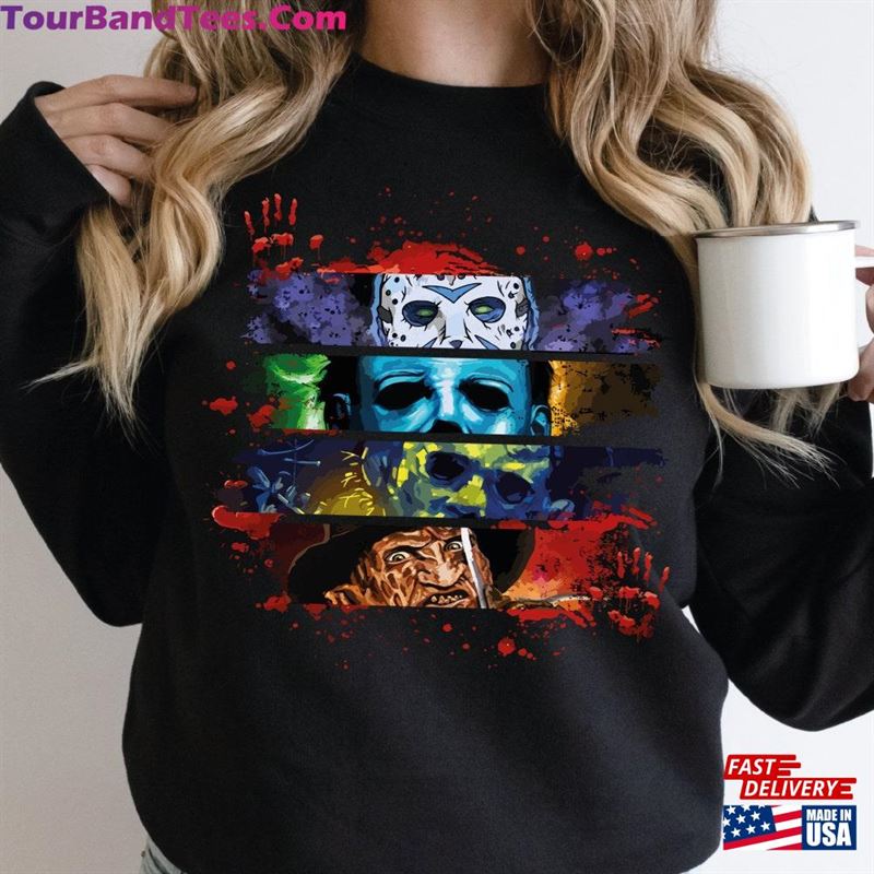 Halloween Horror Characters Sweatshirt Friends Shirt Unisex Classic 29Uf152564 – Utopia Fashion