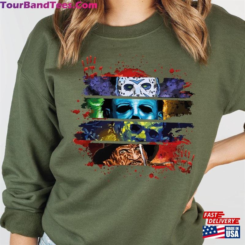 Halloween Horror Characters Sweatshirt Friends Shirt Unisex Classic 29Uf152564 – Utopia Fashion