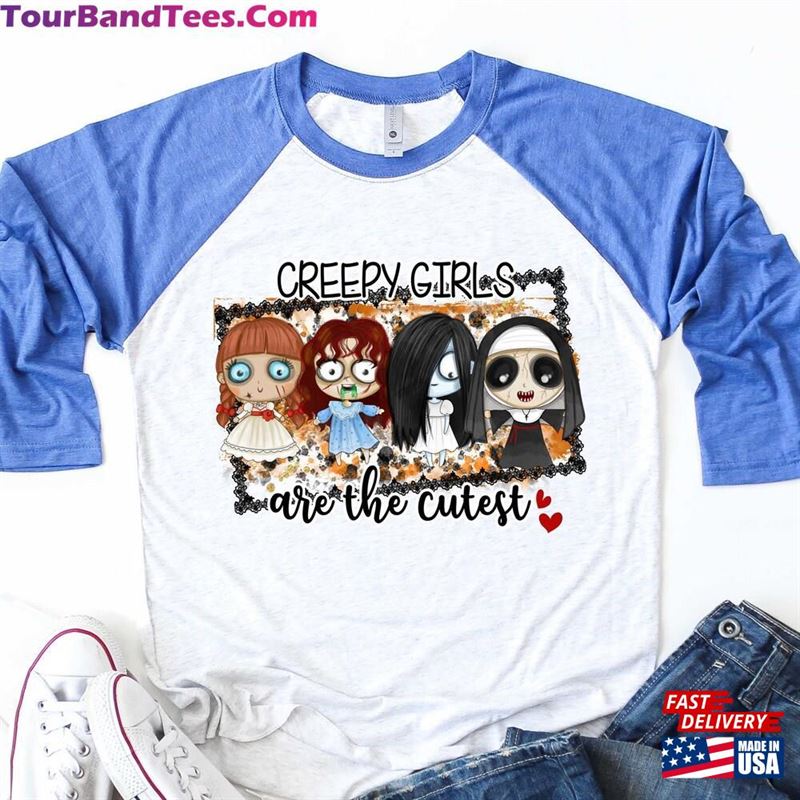 Halloween Horror Movie Raglan Shirts Creepy Girls Are The Cutest Shirt Funny Trick Or Treat Unisex Sweatshirt Classic 29Uf147492 – Utopia Fashion