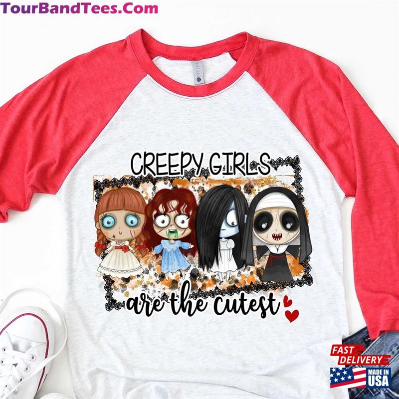 Halloween Horror Movie Raglan Shirts Creepy Girls Are The Cutest Shirt Funny Trick Or Treat Unisex Sweatshirt Classic 29Uf147492 – Utopia Fashion