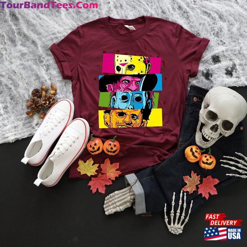 Halloween Scary Shirt Colorful Horror Movie Killers T-Shirt Hoodie Unisex 29Uf142052 – Utopia Fashion