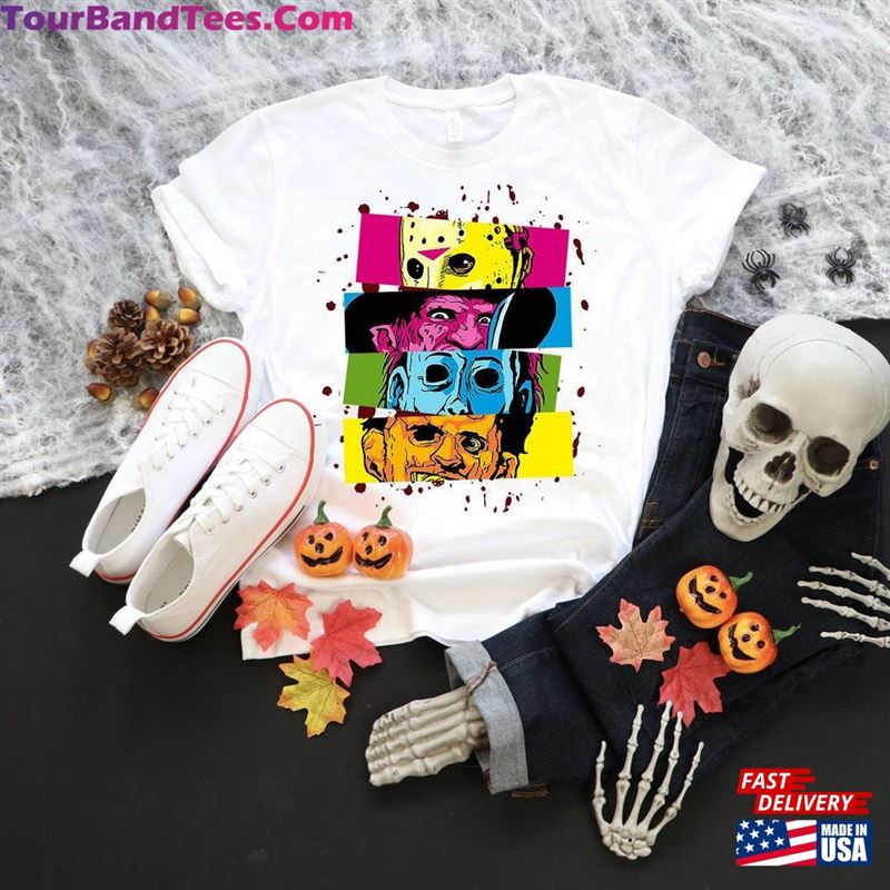 Halloween Scary Shirt Colorful Horror Movie Killers T-Shirt Hoodie Unisex 29Uf142052 – Utopia Fashion