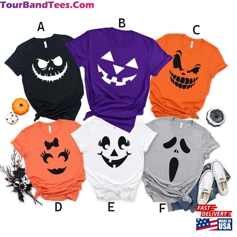 Halloween Shirt Pumpkin Face Shirts Jack O Lantern Faces Hoodie Classic 29Uf164298 – Utopia Fashion