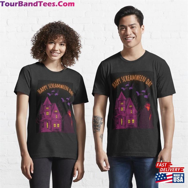 Happy Screamween Day Halloween Essential T-Shirt Unisex Classic 29Uf162984 – Utopia Fashion