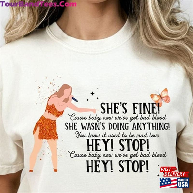 Hey Stop! She Wasn’T Doing Anything T-Shirt Bad Blood Taylor Yells At Security Guard Version Hoodie Classic 29Uf142503 – Utopia Fashion