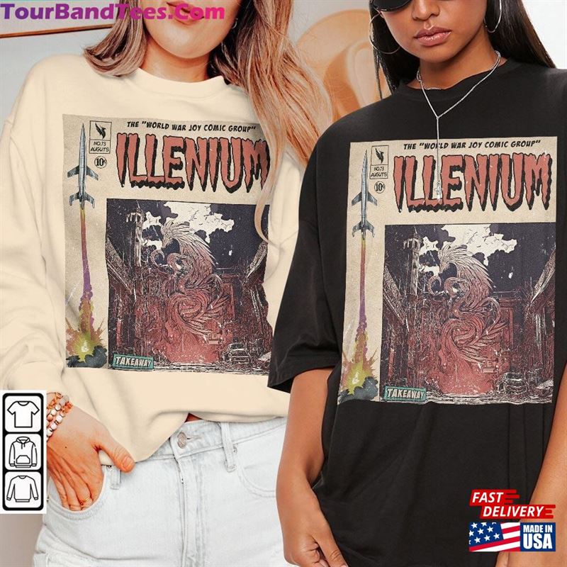 Illenium Comic Shirt 90S Vintage Merch Book Art World War Joyalbum Concert Ticket Graphic Tee Gift For Fan V4 Classic Sweatshirt 29Uf164031 – Utopia Fashion