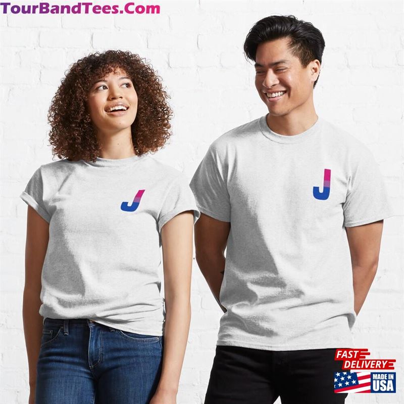 J With Bisexual Pride Flag Classic T-Shirt Unisex 29Uf163914 – Utopia Fashion