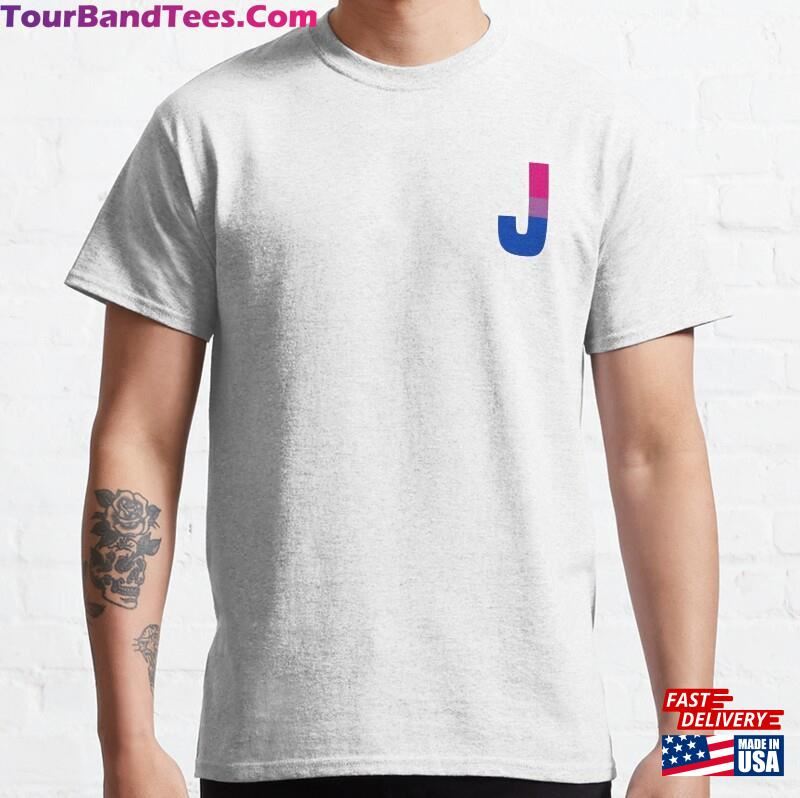 J With Bisexual Pride Flag Classic T-Shirt Unisex 29Uf163914 – Utopia Fashion