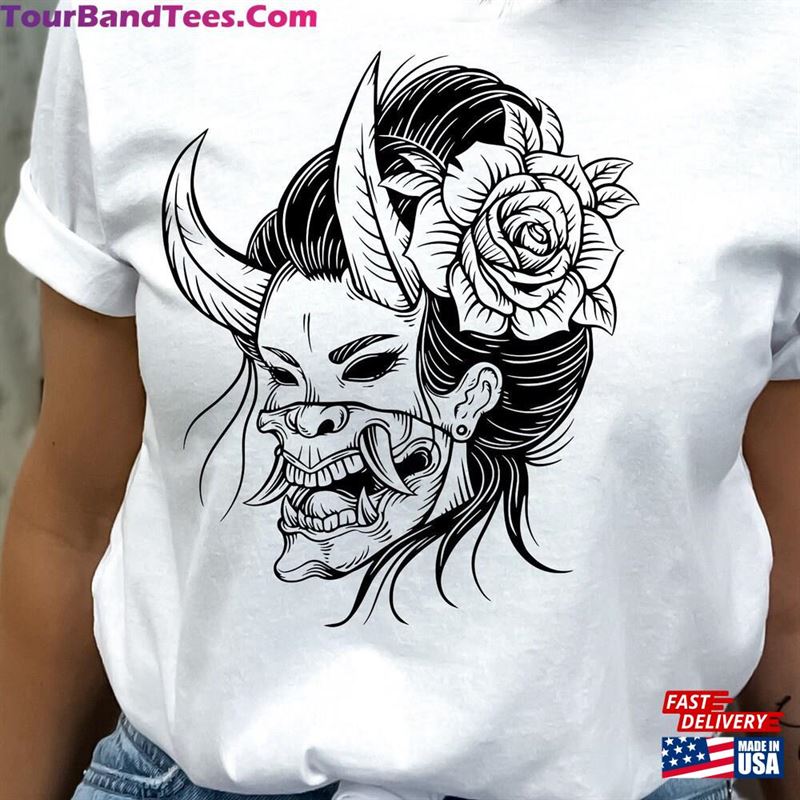 Japanese Demon Geisha T-Shirt Minimalist Japan Shirt Anime Women Hoodie Classic 29Uf147634 – Utopia Fashion