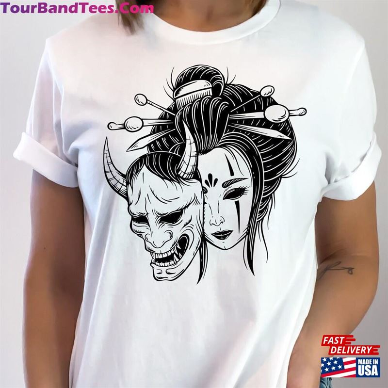 Japanese Geisha T-Shirt Minimalist Japan Demon Shirt Anime Women Unisex Sweatshirt 29Uf147619 – Utopia Fashion