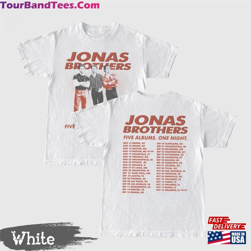 Jonas Brothers Five Albums One Night Tour Shirt Hoodie T-Shirt 29Uf152363 – Utopia Fashion