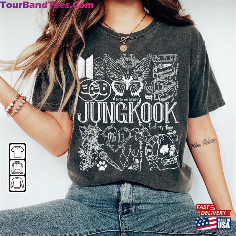 Jung Kook Bts Kpop Doodle Art Shirt Vintage Merch Tee Graphic Tattoo Album Lyric Sweatshirt Classic 29Uf157554 – Utopia Fashion