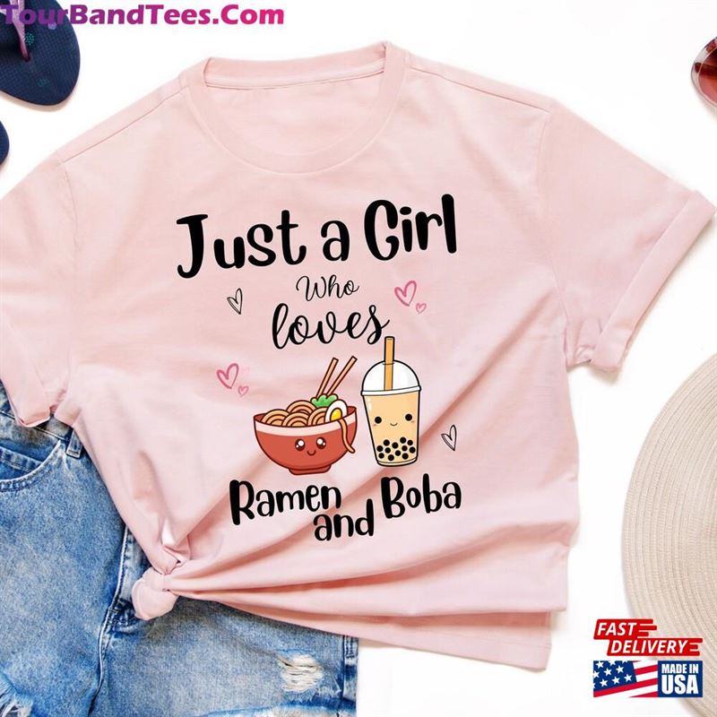 Just A Girl Who Loves Ramen And Boba Shirt T-Shirt Classic 29Uf163362 – Utopia Fashion