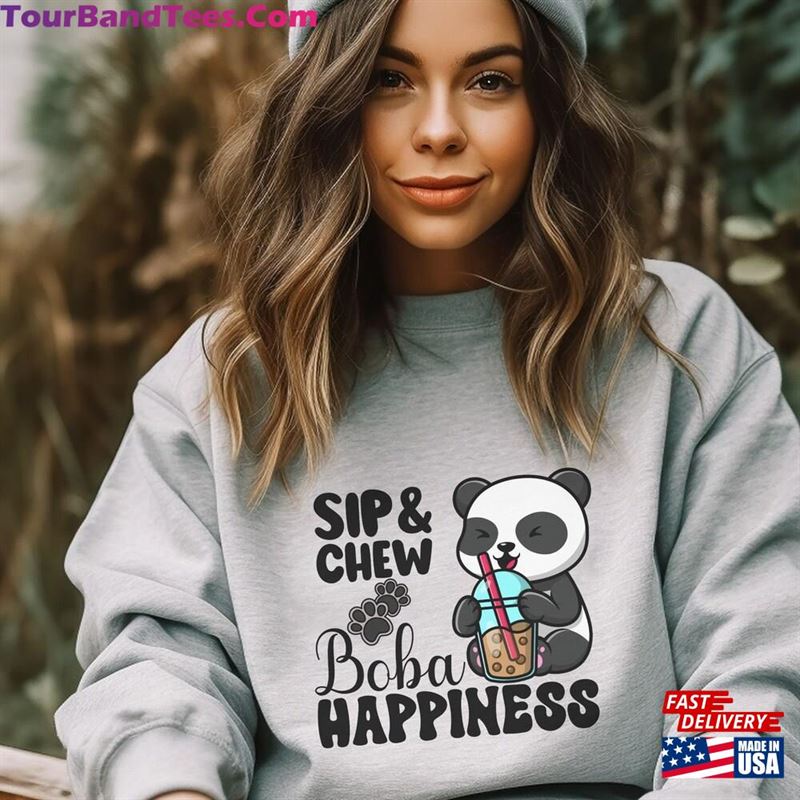 Kawaii Cute Panda Bubble Tea Sweatshirt For Boba Manga Lovers Anime Lover Sweater Fun Crewneck Daughter Unisex 29Uf163861 – Utopia Fashion