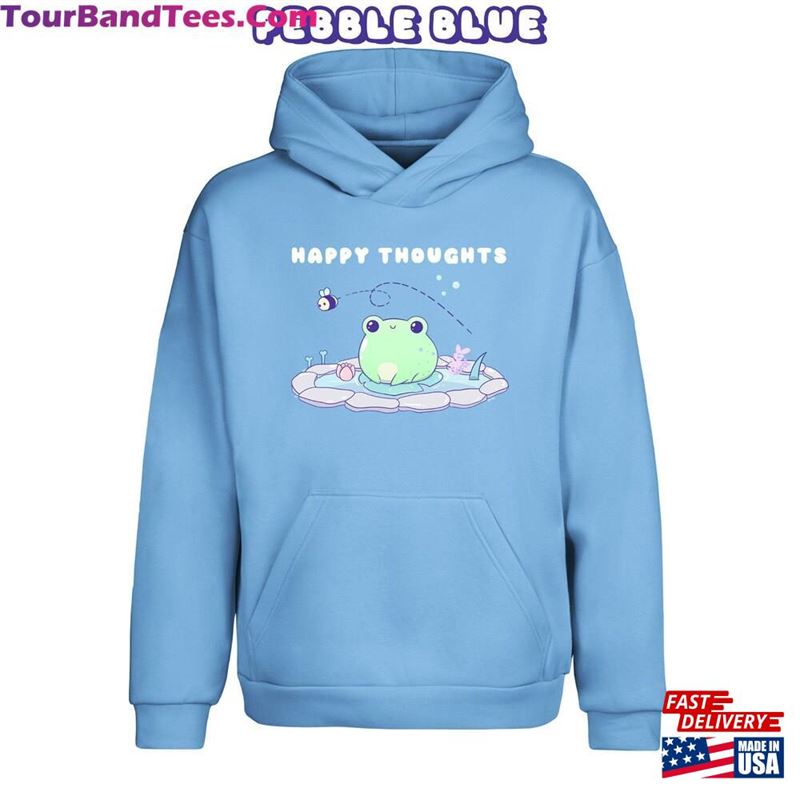 Kawaii Frog Happy Thoughts Urban Pullover Hoodie Cute And Cozy Sweatshirt With Adorable Design Classic 29Uf152201 – Utopia Fashion