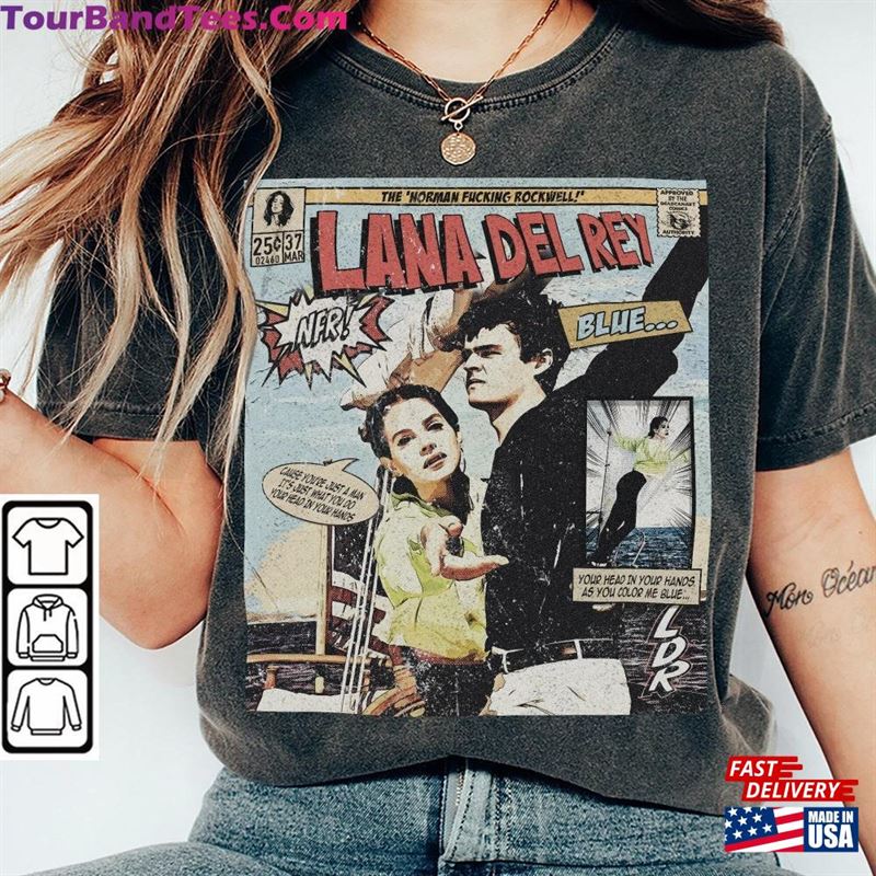 Lana Del Rey Comic Shirt Sweatshirt Retro Vintage Tour Album Norman Fucking Rockwell Graphic Tee Book L286 Classic Unisex 29Uf142496 – Utopia Fashion