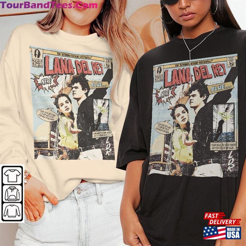 Lana Del Rey Comic Shirt Sweatshirt Retro Vintage Tour Album Norman Fucking Rockwell Graphic Tee Book L286 Classic Unisex 29Uf142496 – Utopia Fashion