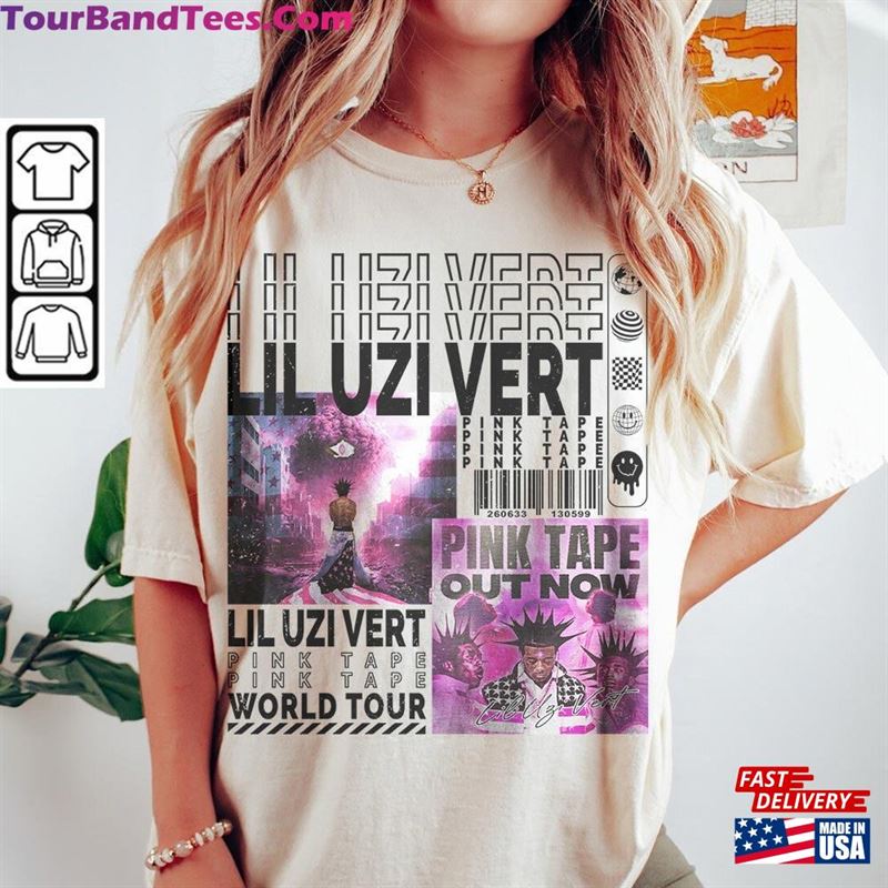 Lil Uzi Vert Rap Shirt Y2K 90S Merch Vintage Pink Tape T-Shirt World Tour Tickets Album American Flag V3 L17 Hoodie Classic 29Uf157026 – Utopia Fashion