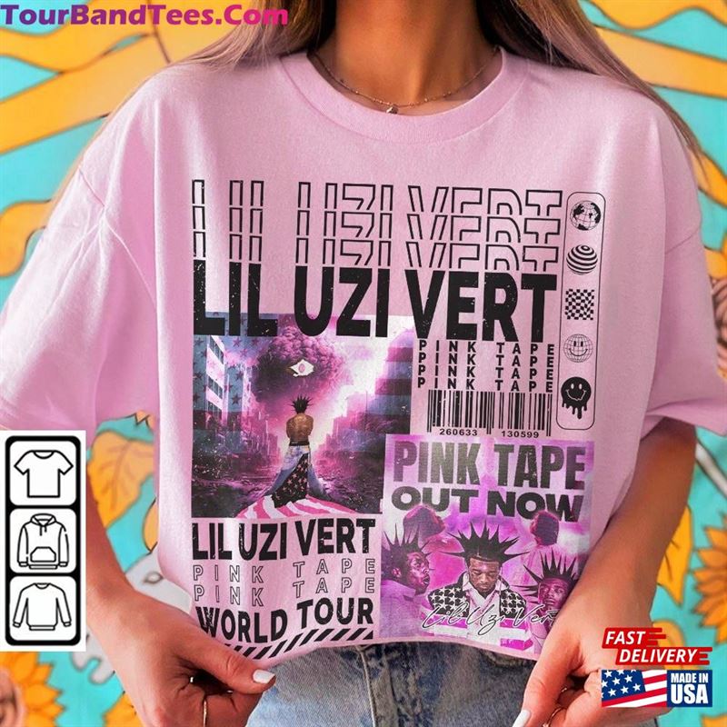 Lil Uzi Vert Rap Shirt Y2K 90S Merch Vintage Pink Tape T-Shirt World Tour Tickets Album American Flag V3 L17 Hoodie Classic 29Uf157026 – Utopia Fashion