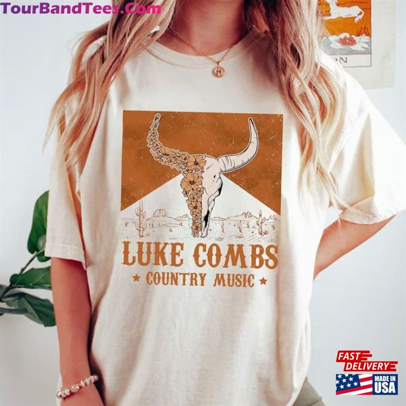 Luke Combs Bull Skull Country Music T-Shirt Western Bullhead Tour Merch Fan Sweatshirt 29Uf163555 – Utopia Fashion