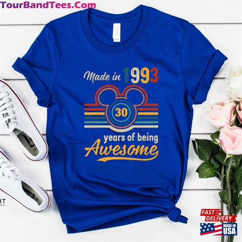 Made In Years Of Being Awesome Shirt Vintage Birthday Disney For 30Th Classic Unisex 29Uf152513 – Utopia Fashion