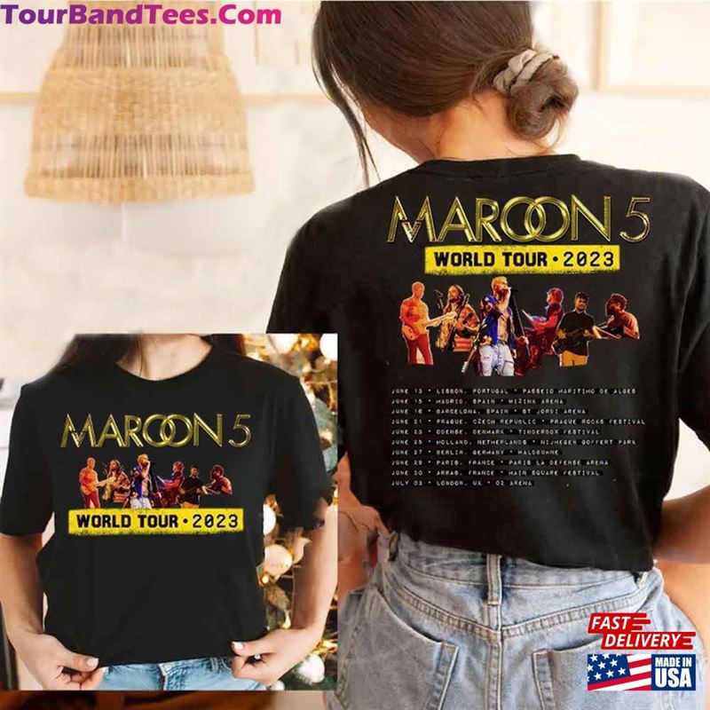 Maroon World Tour Shirt The Residency Graphic Merch Hoodie T-Shirt 29Uf157107 – Utopia Fashion