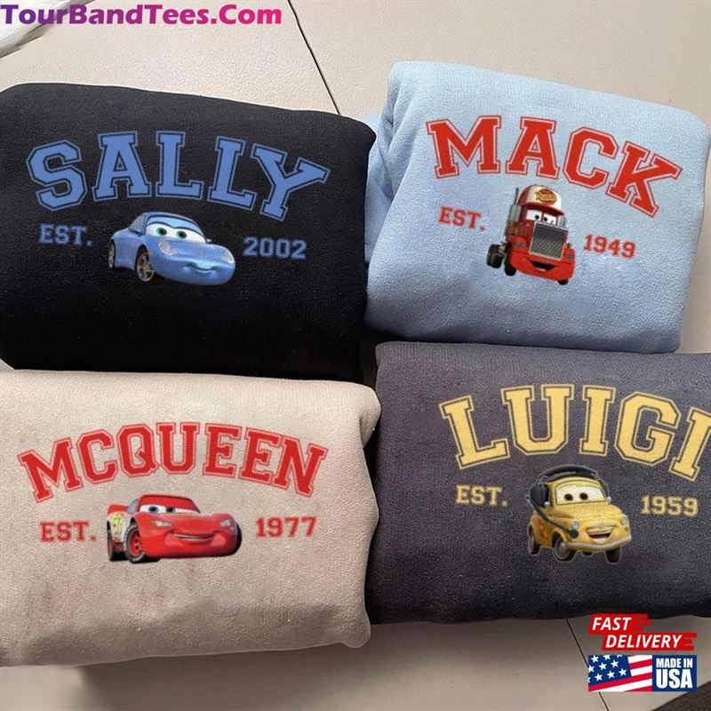 Mcqueen And Friends Sweatshirts Cars X Sally Sweatshirt Trending Crewneck Hoodie 29Uf164525 – Utopia Fashion