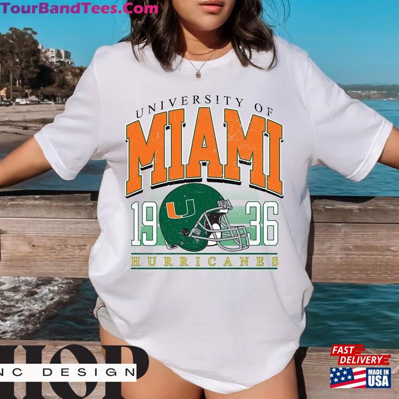 Miami Football Shirt Vintage Retro Women Unisex Classic 29Uf142325 – Utopia Fashion