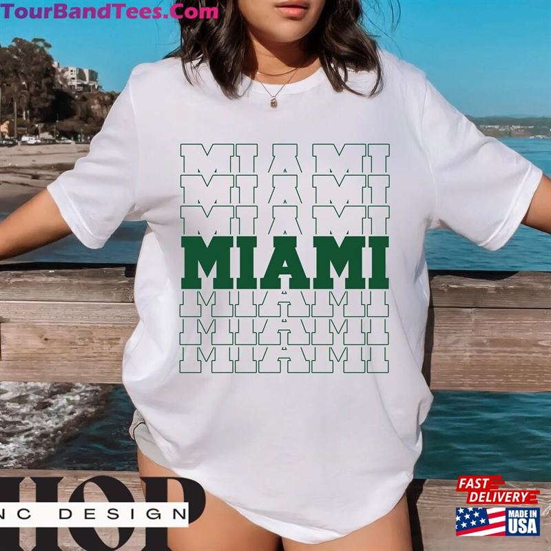 Miami Football Shirt Vintage Retro Women Unisex T-Shirt 29Uf142292 – Utopia Fashion