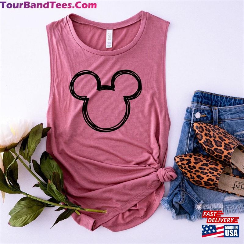 Mickey Mouse Sketch Muscle Tank Women’S Disney Top Shirts For Magic Kingdom Sweatshirt Classic 29Uf157450 – Utopia Fashion