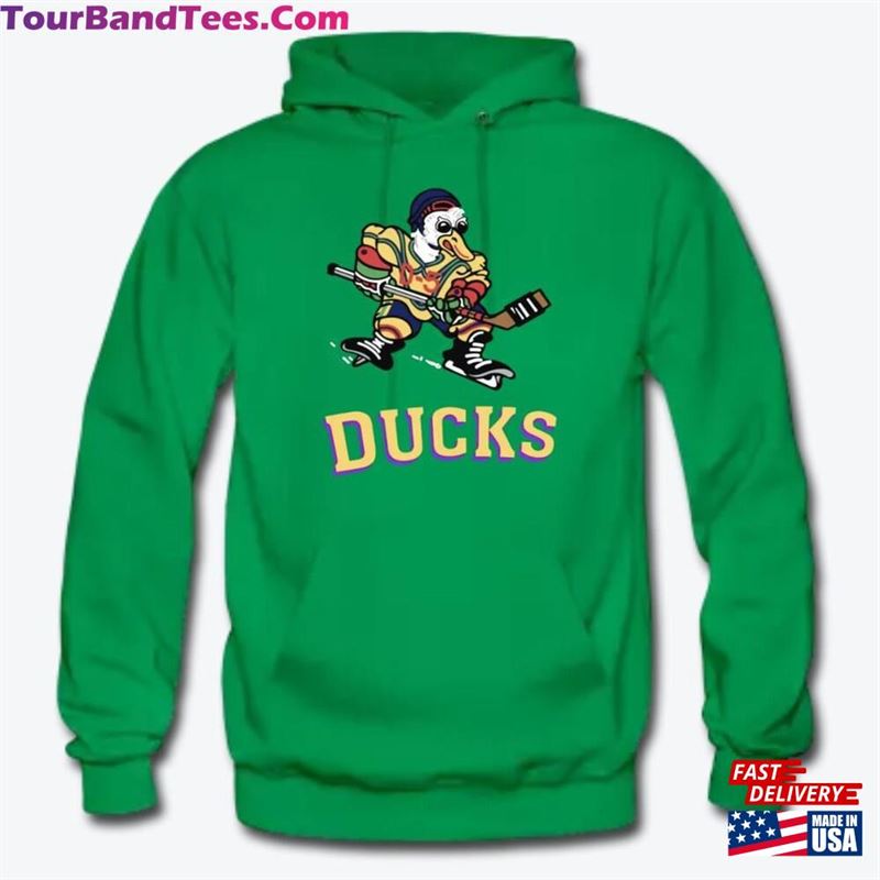 Mighty Ducks Jersey Hoodie Design Green Shirt With Gold Print Classic T-Shirt 29Uf147422 – Utopia Fashion