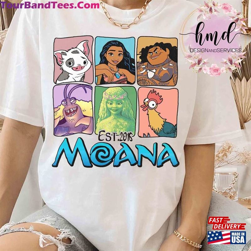 Moana Characters Group Shot Retro Shirt Disney Pua Hei Tamatoa Tee Sweatshirt T-Shirt 29Uf152521 – Utopia Fashion