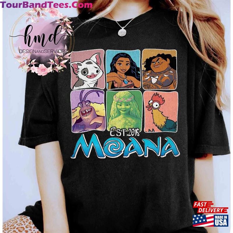 Moana Characters Group Shot Retro Shirt Disney Pua Hei Tamatoa Tee Sweatshirt T-Shirt 29Uf152521 – Utopia Fashion